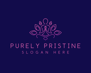 Lotus Yoga Relaxation logo design