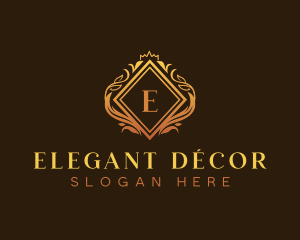 Elegant Diamond Shield logo design