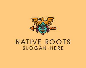 Ancient Mayan Headdress  logo design