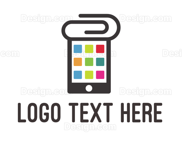 Paper Clip Smartphone Logo