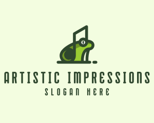 Music Frog Headset logo design