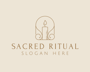 Candle Light Lamp logo design