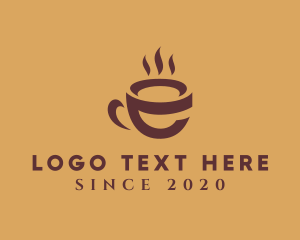 Hot Coffee Letter E  logo