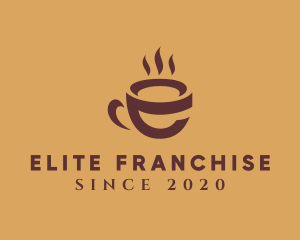 Hot Coffee Letter E  logo design