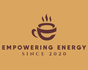 Hot Coffee Letter E  logo design