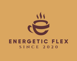 Hot Coffee Letter E  logo design