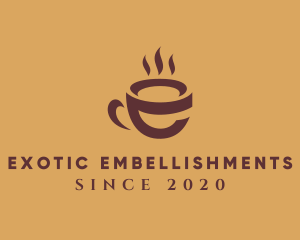 Hot Coffee Letter E  logo design