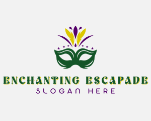 Festive Mardi Gras logo