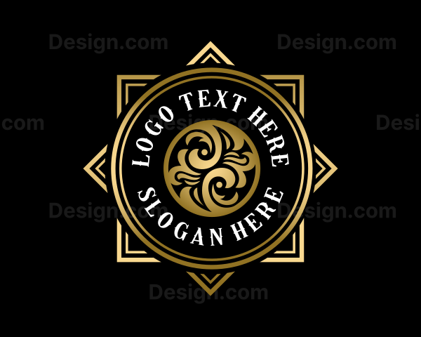 Luxury Hipster Ornament Logo