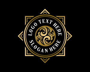Luxury Hipster Ornament logo