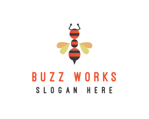 Ant Bee Insect logo design