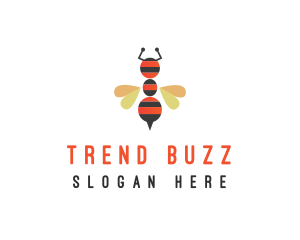 Ant Bee Insect logo design