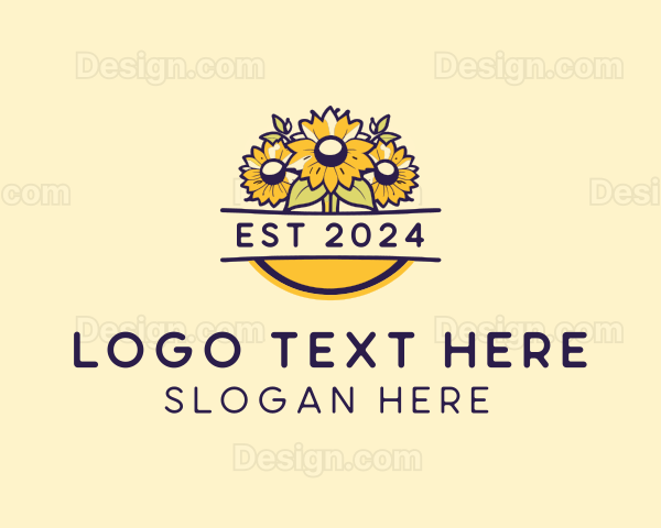 Sunflower Garden Floral Logo