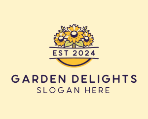 Sunflower Garden Floral logo design