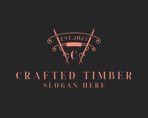 Tailoring Sewing Needle Dressmaker logo design