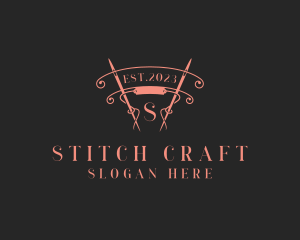 Tailoring Sewing Needle Dressmaker logo design