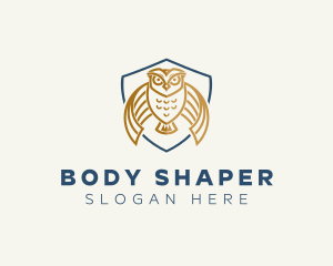 Owl Shield Crest logo design