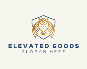 Owl Shield Crest logo design