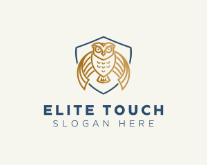 Owl Shield Crest logo design