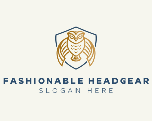 Owl Shield Crest logo design