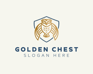 Owl Shield Crest logo design