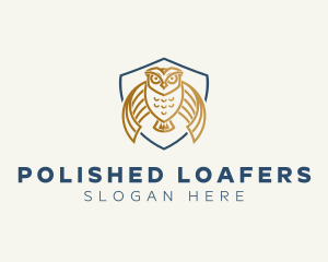 Owl Shield Crest logo design