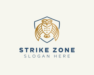 Owl Shield Crest logo design