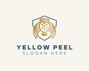 Owl Shield Crest logo design