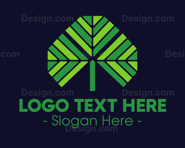 Green Tropical Palm Logo