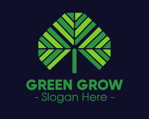 Green Tropical Palm logo design