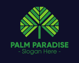 Green Tropical Palm logo