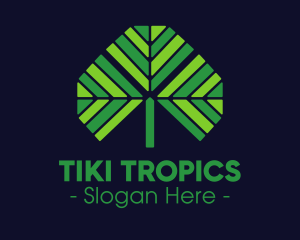 Green Tropical Palm logo design