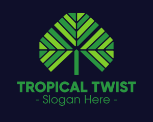 Green Tropical Palm logo design