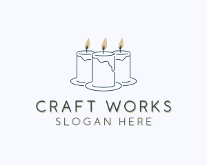 Candle Interior Design Decor logo design