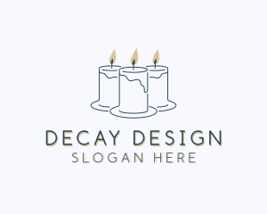 Candle Interior Design Decor logo design