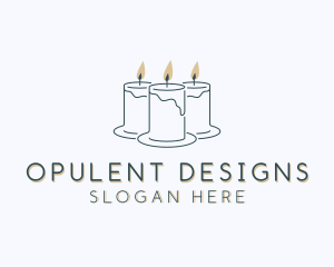 Candle Interior Design Decor logo design