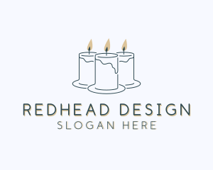 Candle Interior Design Decor logo design