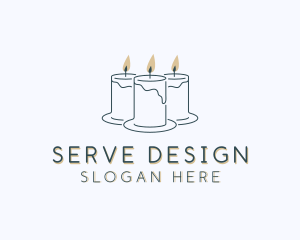 Candle Interior Design Decor logo design