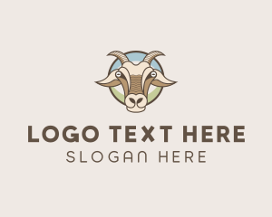 Goat Farm Animal logo