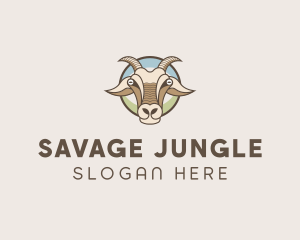 Goat Farm Animal logo design