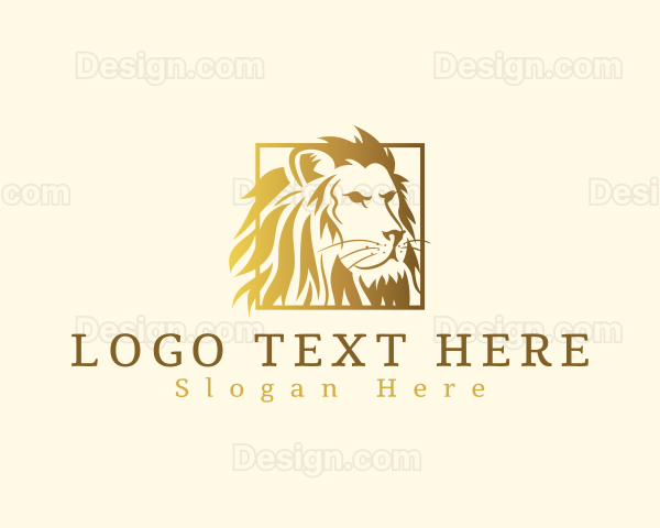 Golden Feline Lion Logo