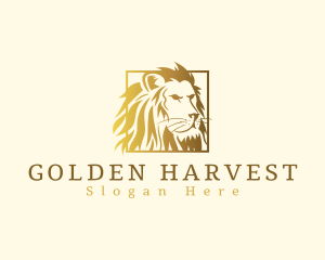 Golden Feline Lion logo design