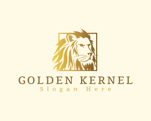 Golden Feline Lion logo design