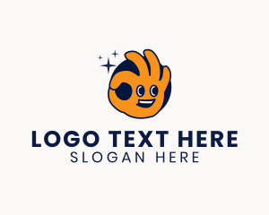 Clean Hand Character logo