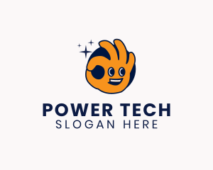 Clean Hand Character logo