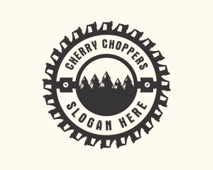 Pine Tree Lumberjack logo design