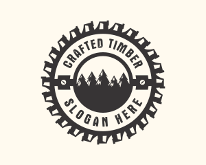 Pine Tree Lumberjack logo design