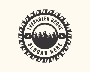 Pine Tree Lumberjack logo design