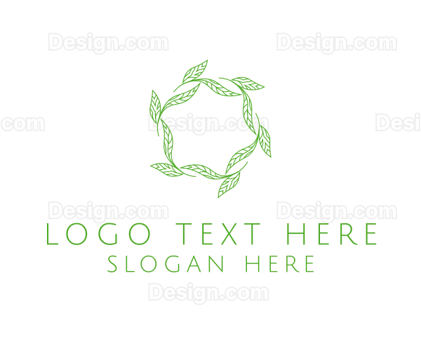 Green Nature Leaves Logo