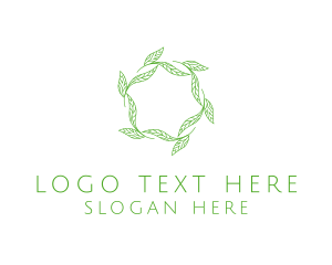 Green Nature Leaves logo